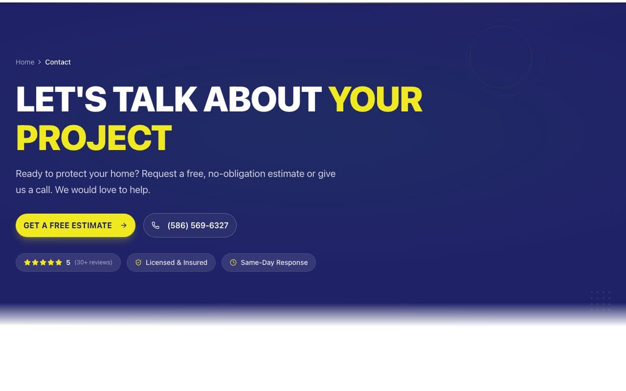 SuperDry Basements contact and lead capture page